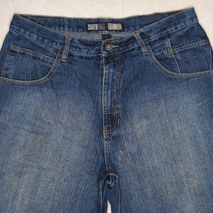 Vintage Southpole Shorts Men's Size 38 Blue Faded Baggy Hip Hop Y2K Skater Denim